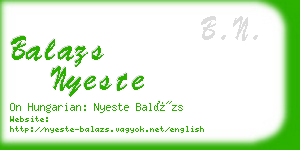 balazs nyeste business card